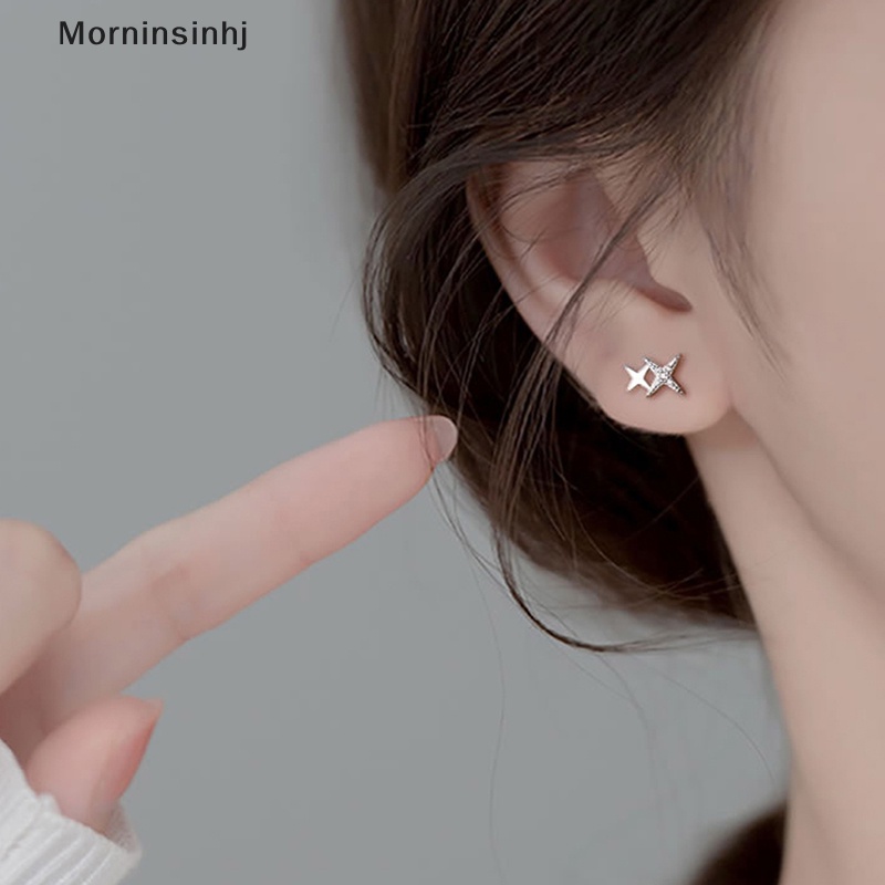 Mornin 1pasang Fashion Bintang Zirkon Ear Studs Earrings Untuk Wanita Tulang Rawan Helix Tulang Telinga Kuku Telinga Perhiasan Hadiah id