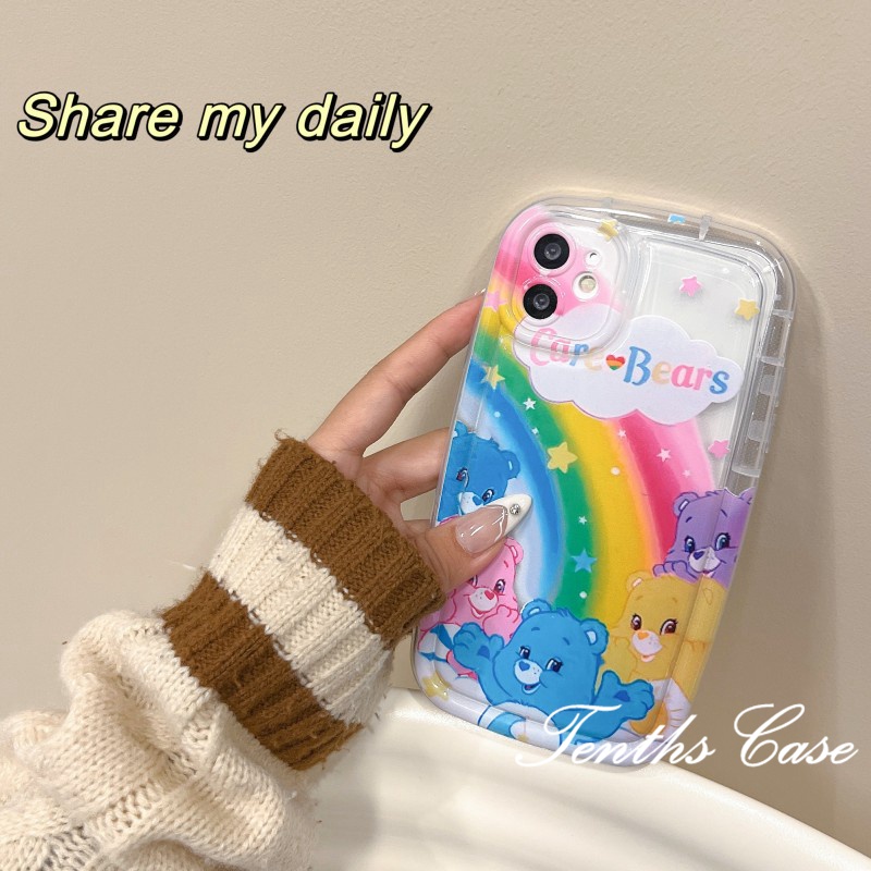 Kompatibel Untuk IPhone14 13 12 11 Pro Max8 7 6 6s Plus X Xr Xs Max SE 2020 Sabun Cover Rainbow Bear Phone Case