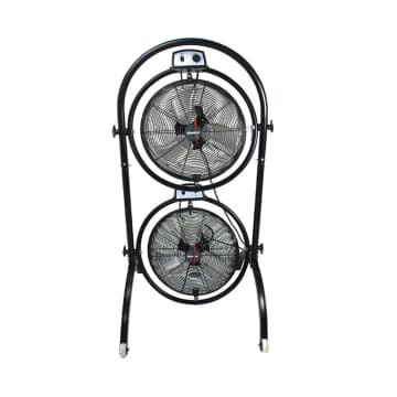 Krisbow Industirial Double Fan Standing 40 Cm Hitam 10456578