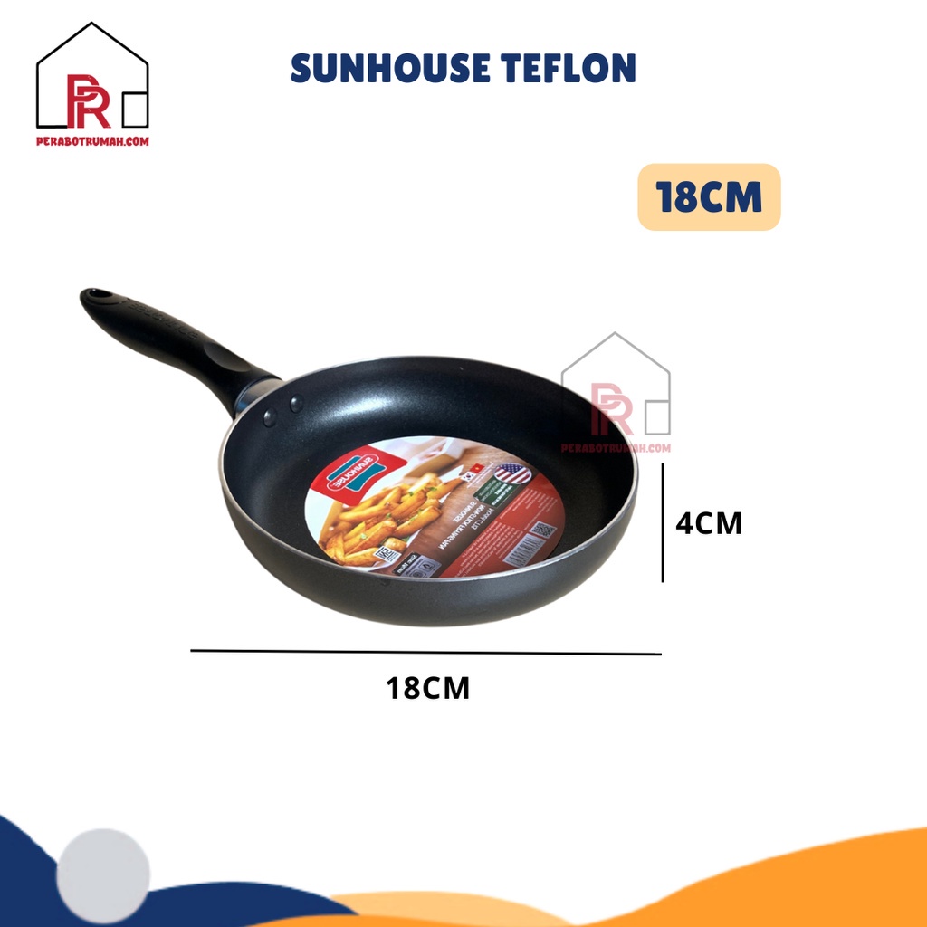 Wajan Teflon Anti Lengket / Plain Fry Pan / Teplon Penggorengan