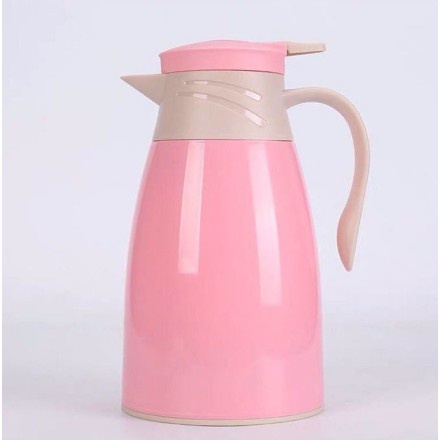 teko termos air panas bahan kaca luar plastik water jug  1000 ml/ tremos warna 1 liter