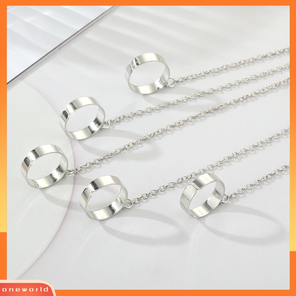 [EONE] Removable Multilayer Rantai Warna Silver Hand Harness Gelang Punk Geometris Pria Cincin Gelang Perhiasan Aksesoris