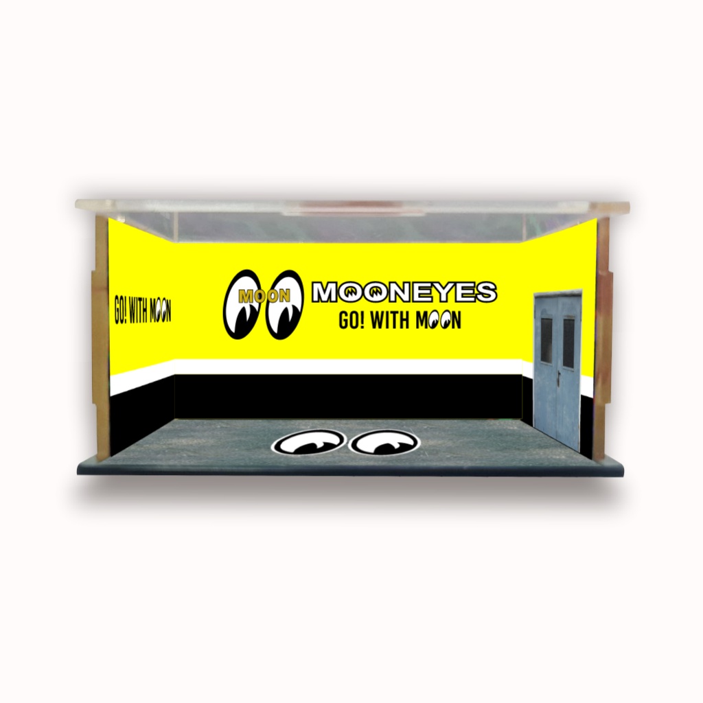 KARIMAKE Box Akrilik Diecast MOONEYES GO with MOON