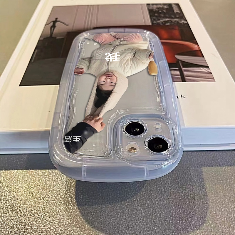 IPHONE Casing Tahan Guncangan Lembut Lucu Kompatibel Untuk Iphone13 11 14 12 Pro XS Max Casing Ponsel X XR 7 +8 Plus Cover Silikon TPU Transparan