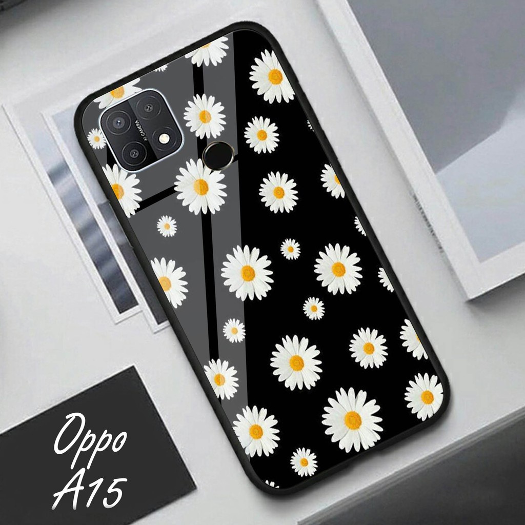GLASS (S50) Softcase Kaca Oppo A15 a15s - Case Hp Oppo A15s A15 - Casing Hp Oppo A15 A15S
