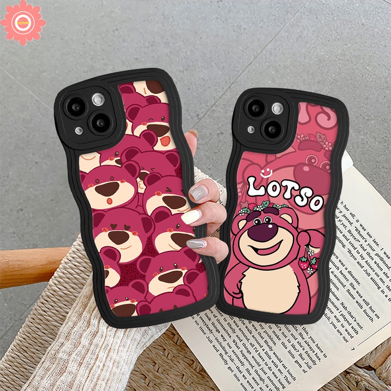 Casing Manyo Beruang Strawberry Untuk Redmi 12C 9A 9 10C 10A 9T A1 9C 10a1+Redmi Note9 11s 9s 8 11 10s 10 Pro POCO M3 X3 NFC Pro Mi 11T Pro Kartun Lucu Lembut Tpu Tepi Bergelombang Sarung