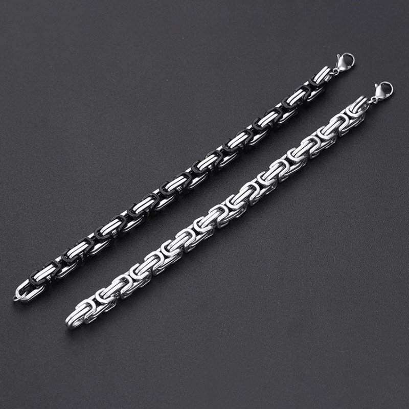 Eropa Amerika Perak Baja Titanium Kaisar Rantai Mendominasi Pria Keel Rantai Stainless Steel Tebal Handmade Rantai Sweater Chain