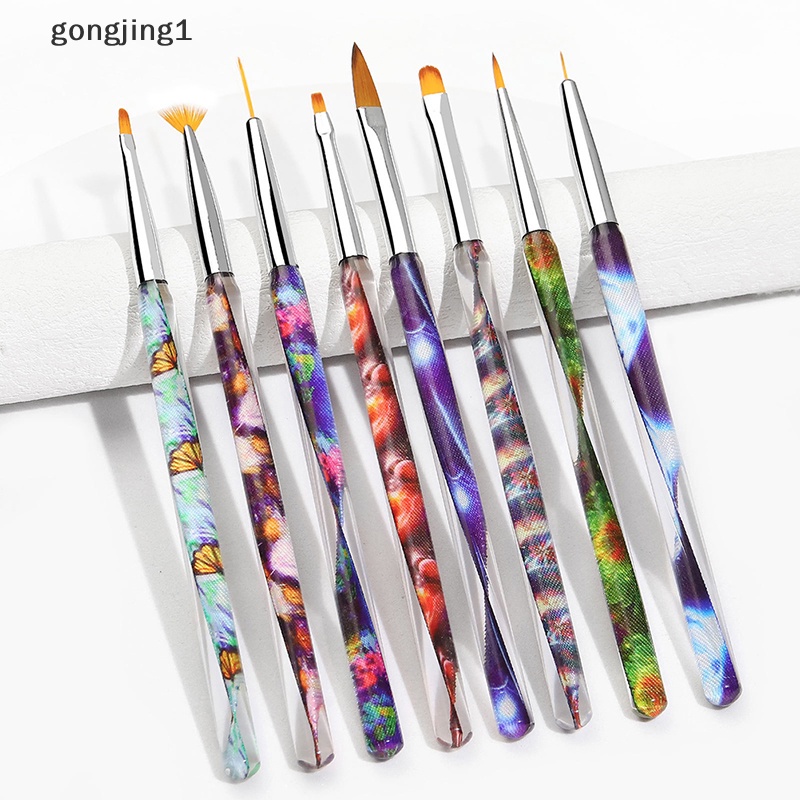 Ggg 1Pc Kuku Ukir Gambar Kuas Garis Kuku UV Gel Brush Pen DIY Art Tool ID