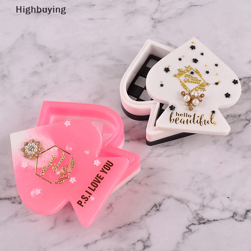 Hbid DIY Peach Heart Storage Box Epoxy Resin Silikon Cetakan Peach Heart Perhiasan Kotak Penyimpanan Cetakan Dekorasi Rumah Glory