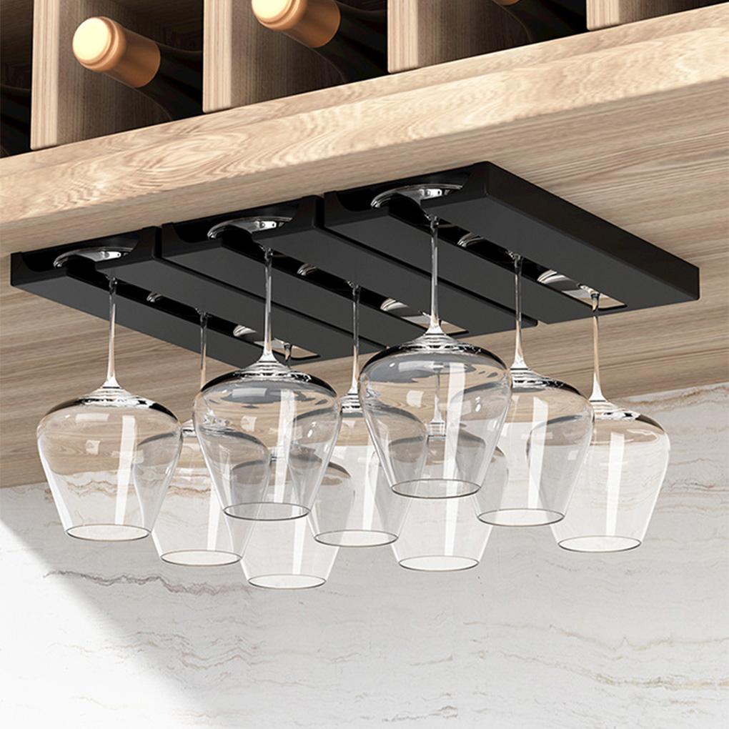 Rak Gelas Wine Pub Desain Sederhana Goblet Penyimpanan Stand Cup Stemware Removable Hanging Holder Aksesoris Dapur