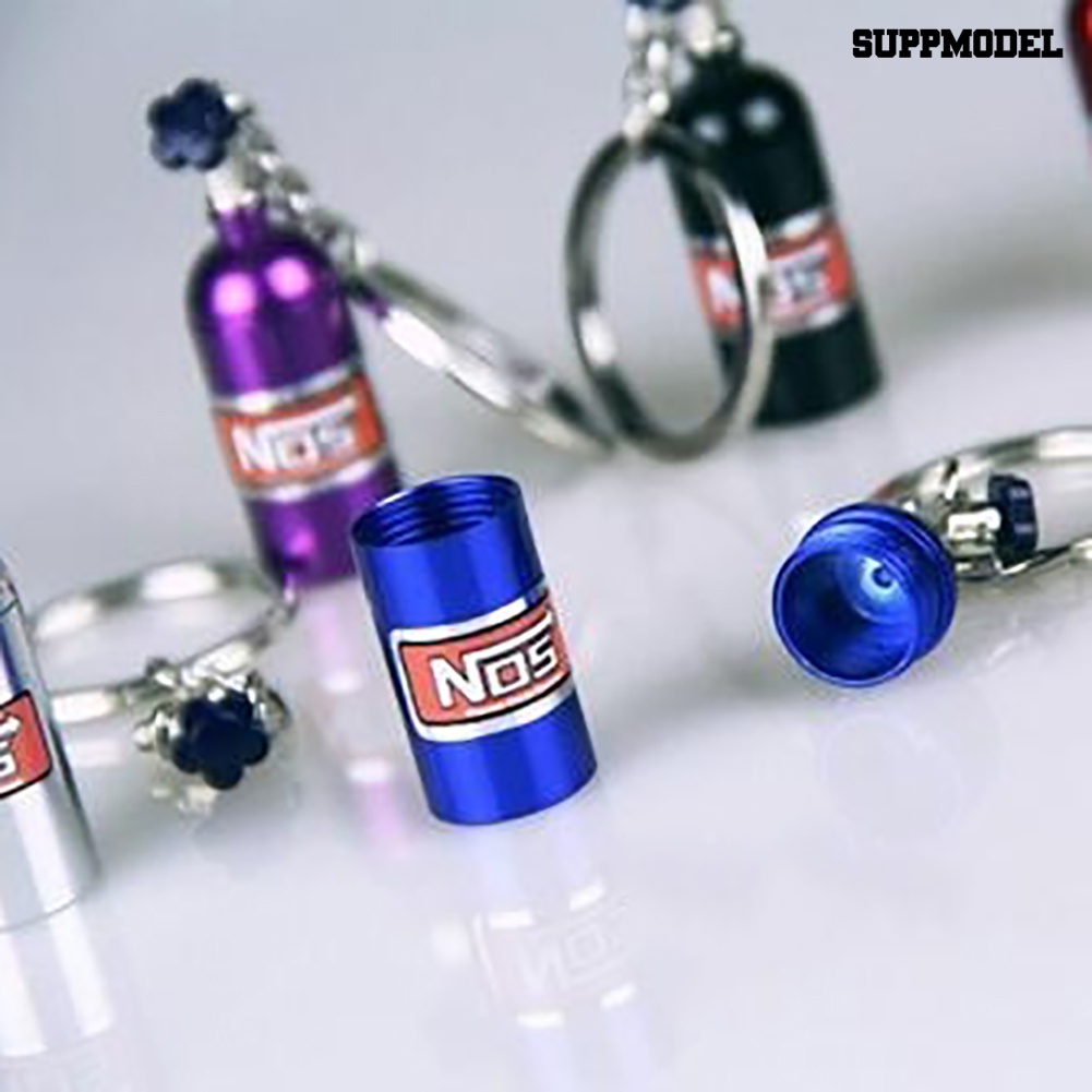 [SM Otomatis] Botol NOS Mini Oxide Nitrous Pill Stash Box Auto Gantungan Kunci Mobil Keyring Keyfob