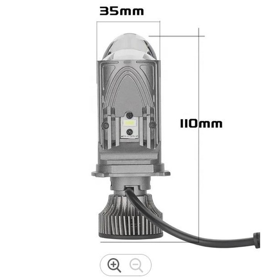 Lampu LED H4 Proyektor HYPERBOLOID biled mobil V9 projie mini lens