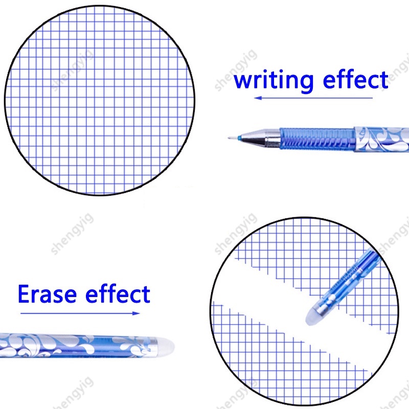 20pcs Netral 0.5MM Tanda Tangan Pena Transparan Inti Jarum Tabung Dihapus Isi Ulang Tinta Hitam Biru Kantor Sekolah Perlengkapan Menulis Alat Tulis Menulis Alat Tulis Dihapus Pulpen Gel Pen