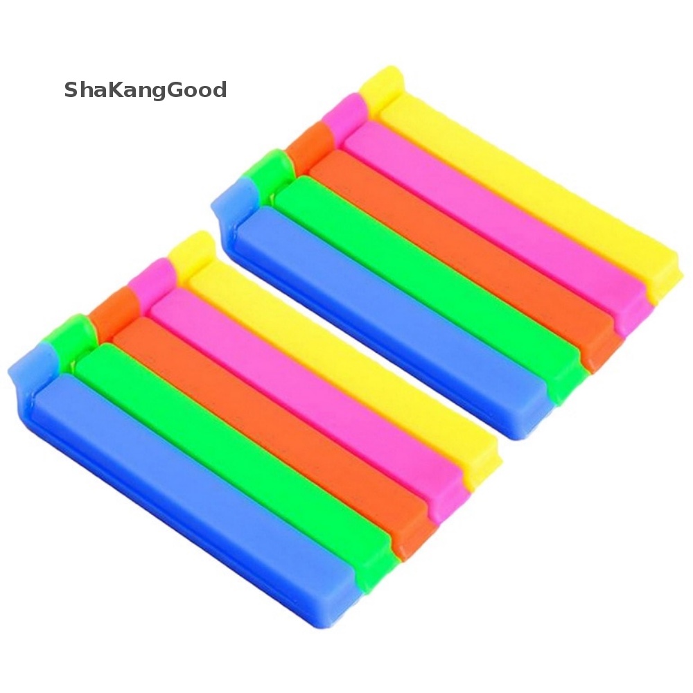 Selip 10Pcs/lot Penyimpanan Makanan Snack Seal Sealing Bag Klip Sealer Penjepit Klip Kantong Makanan SKK