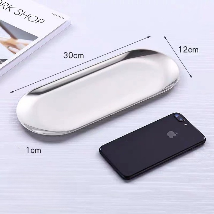 Murah Lebay GO-PS02 Piring Makan Nampan Dessert Sultan / Plate Oval Mewah Ala Scandinavian Nordic