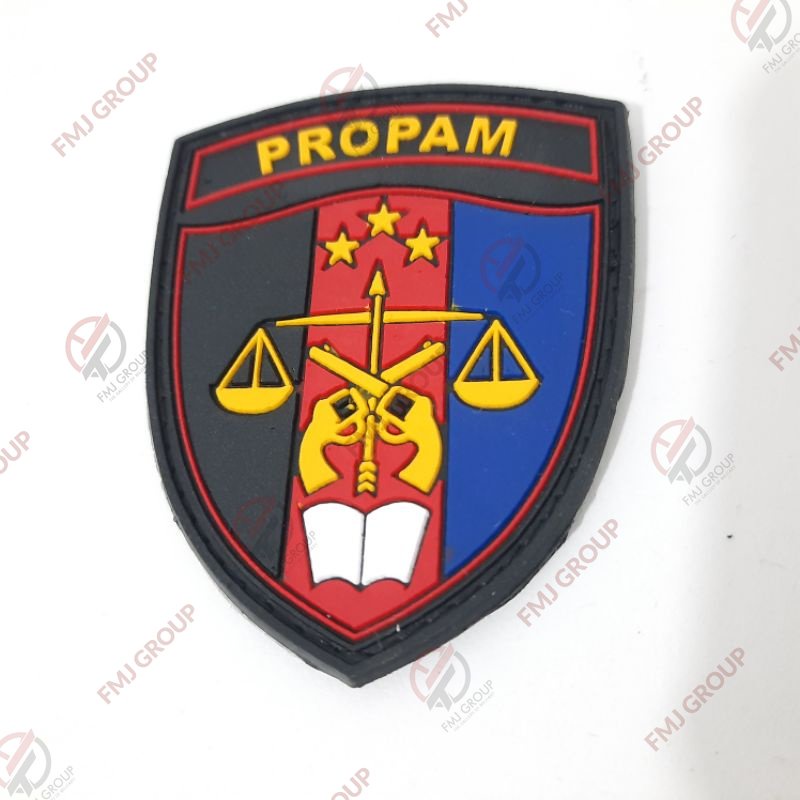 Emblem Patch Rubber Logo PROPAM Velcro Perekat