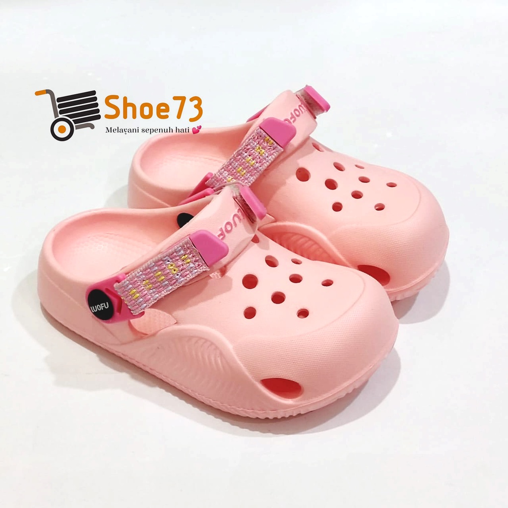 LUOFU E 8112 E01 SIZE 24-35 ORIGINAL l Sandal Clog jelly anak laki dan perempuan l Sendal baim cewek cowok impor