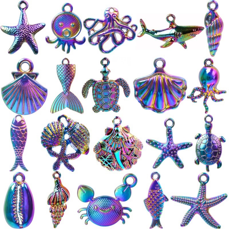 Siy Organisme Laut Liontin DIY Kalung Gelang Anting Setting Liontin Untuk Membuat Perhiasan Temuan Vanlentin