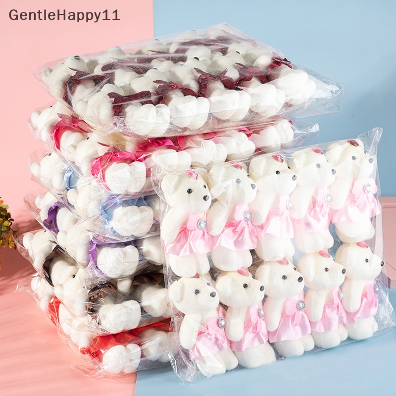 Gentlehappy 10PCS Couple Model Beruang Buket Bunga Kartun Boneka Hadiah Dekorasi Pernikahan id