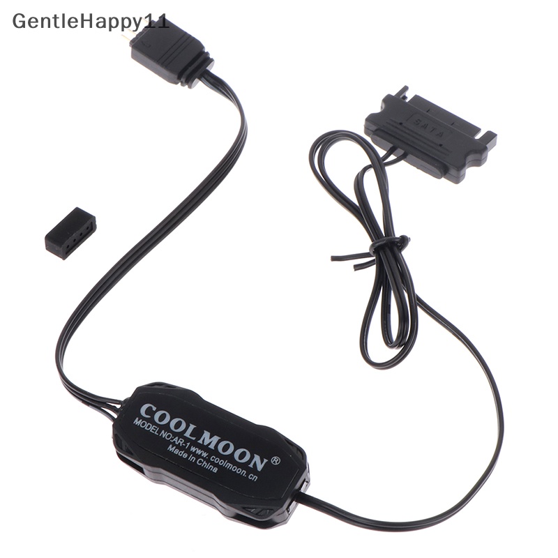 Gentlehappy ARGB Controller Perpanjang Kompatibilitas Lebar Kabel 3pin Ke SATA Pin Controller id