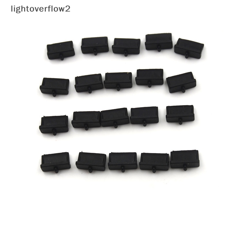 [lightoverflow2] 20pcs Tutup Cover Plug Port USB Plastik Lembut Pelindung Anti Debu Untuk Ujung Wanita [ID]