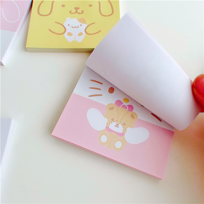 [21Gaya] 50lembar/buku Kartun Koleksi Boneka Lucu Sticky Note Portable Message Memo Kantor Kertas Pesan Alat Tulis Siswa