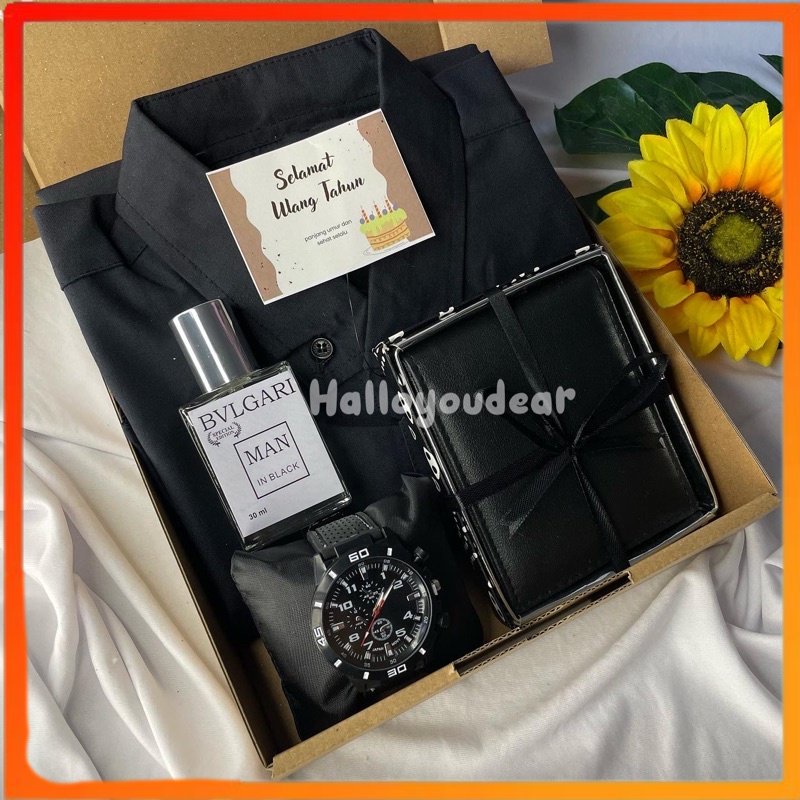 

NEW PRODUCT HAMPERS KADO KEMEJA POLOS HITAM KADO ULANGTAHUN KADO WISUDA KADO PACAR
