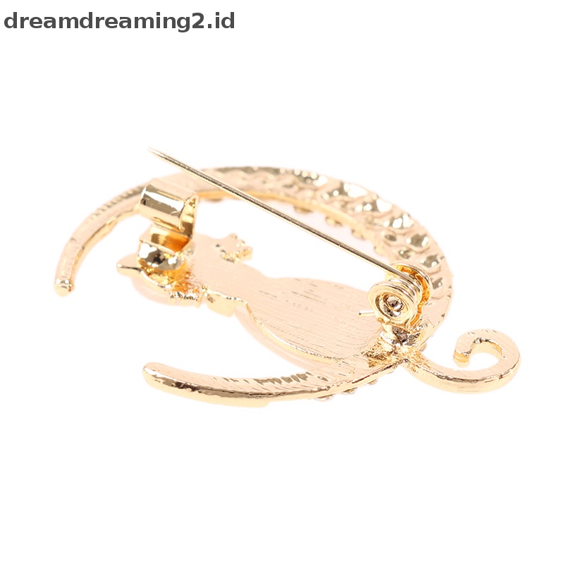 (drea) Bros Kucing Opal Berlian Imitasi Untuk Wanita Baroque Trendy Elegan Brooch Pin Hadiah//