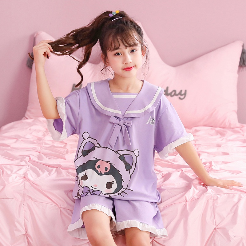 BAJU TIDUR SANRIO ANAK IMPOR PIYAMA ANAK SETELAN