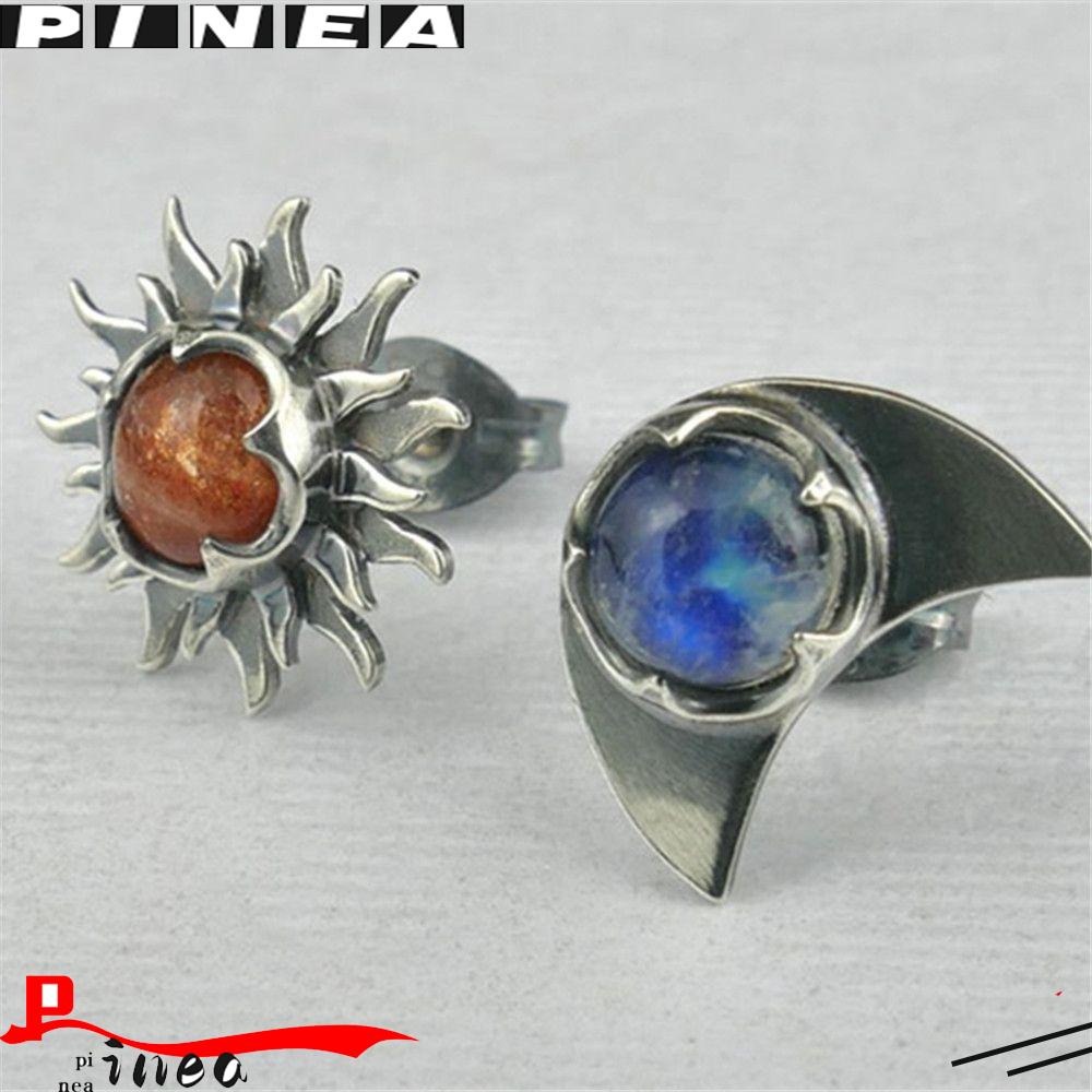 Anting Nanas Matahari Dan Bulan Vintage Bohemia Pesta Ulang Tahun Moonstone