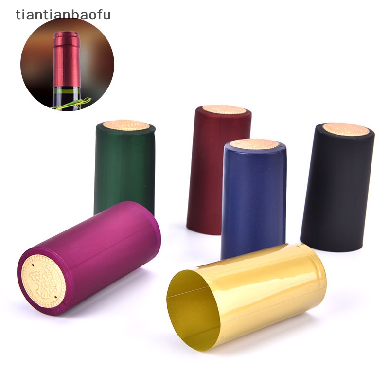 [tiantianbaofu] 100pcs Heat Shrink Film Sealing Cap Botol Wine Film Wine Penutup Panas Menyusut Butik