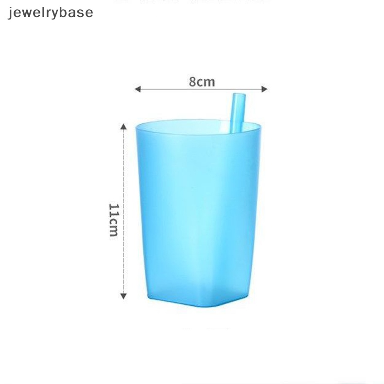 [jewelrybase] 1x Kid Anak Bayi Baby Sip Cangkir Dengan Built in Straw Mug Drink Solid Fe AA Ew Boutique