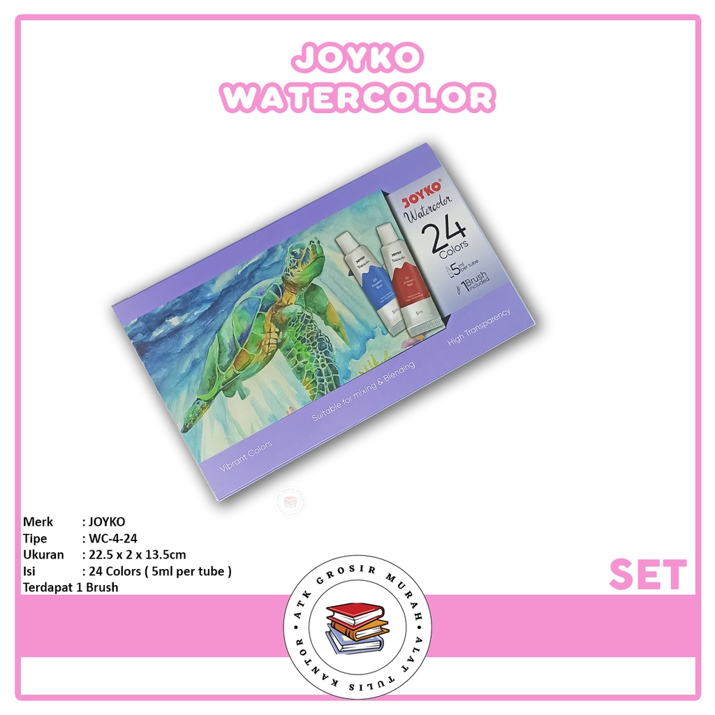 

JOYKO - Water Color WC-4-24 -Cat Air 24 Warna - Set