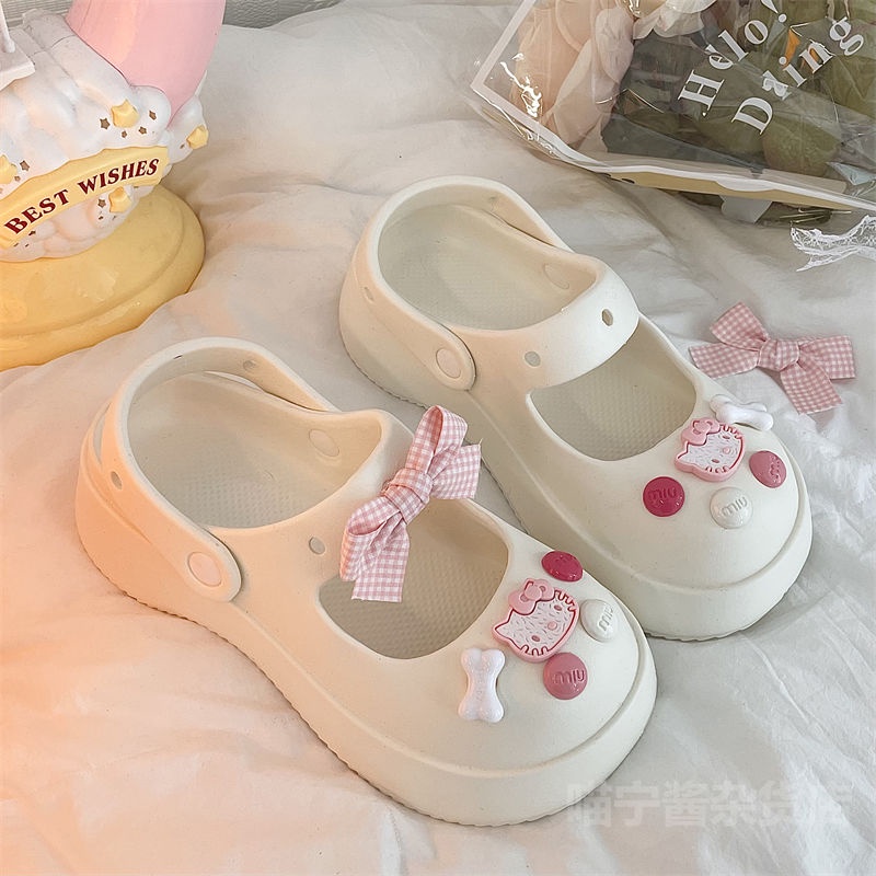 &lt;Cute Pink 6pcs&gt;crocs jibbitz crocs jibbitz Pesona crocs jibbitzs crocs clog jibbitz Gesper Sepatu Dekorasi Sepatu