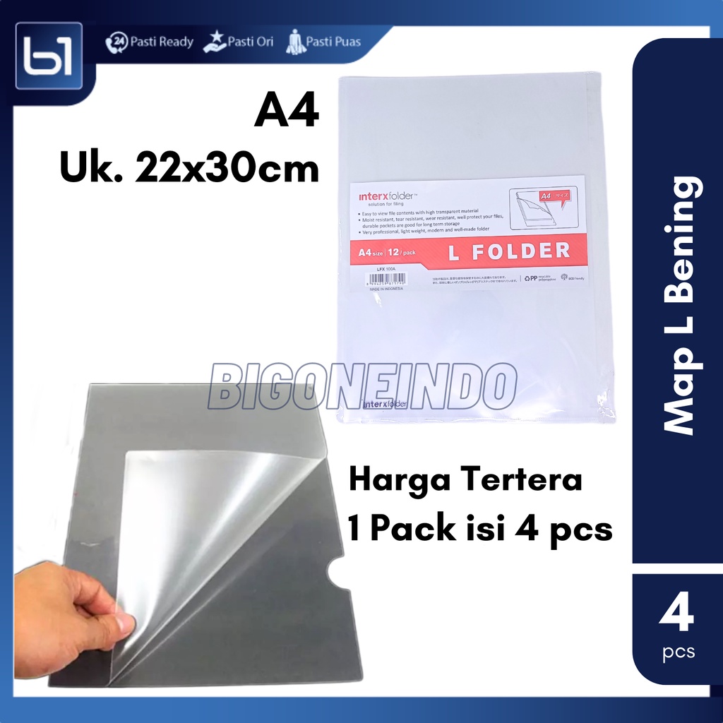 

Map L Bening Tebal, Clear Holder, Clear Sleeve, Map Plastik File ATK