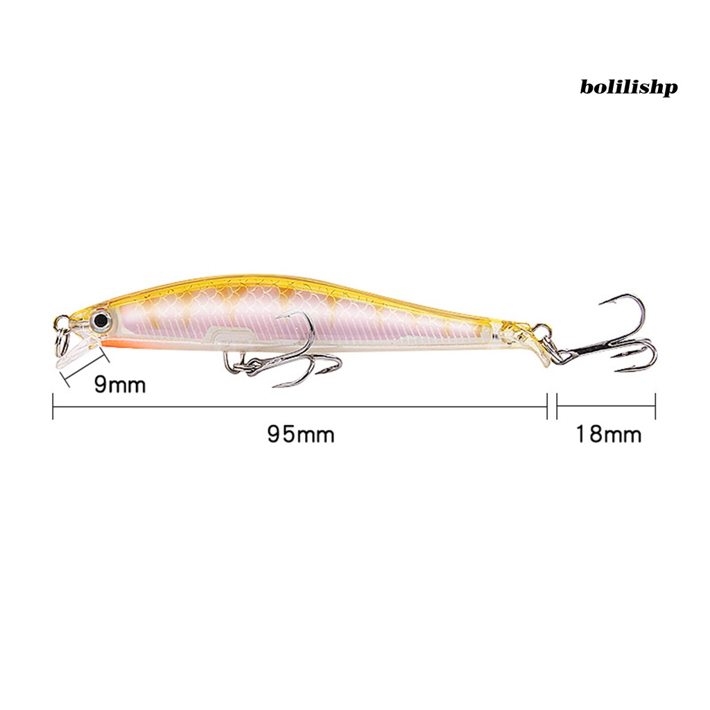 Bo-9.5cm/7.5g Berduri Memancing Umpan Jauh Melempar Mata 3D Warna Terang Ikan Kecil Umpan Alat Pancing