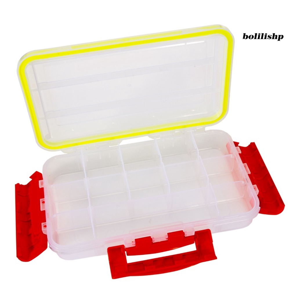 Bo-fishing Tackle Box Transparan Kapasitas Besar Tahan Debu Multi-Kompartemen Penyimpanan Barang Kekuatan Tinggi Tahan Guncangan Penyimpanan Bening Lure Box Fishing Tackle Organizer