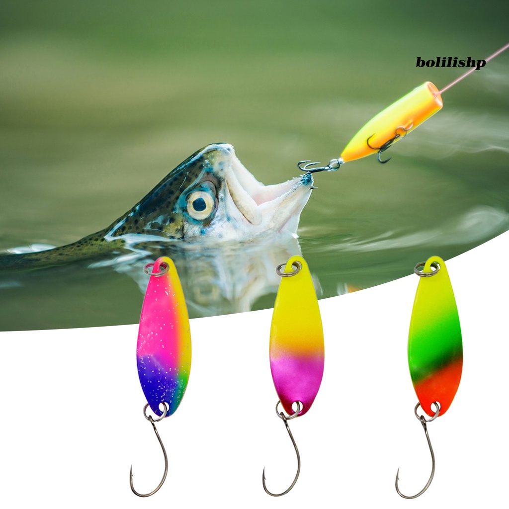 Bo-6pcs 5g/4cm Berwarna Sequin Semua Air Universal Tajam Kait Meningkatkan Tingkat Angling Willow Daun Buatan Umpan Payet Aksesoris Memancing