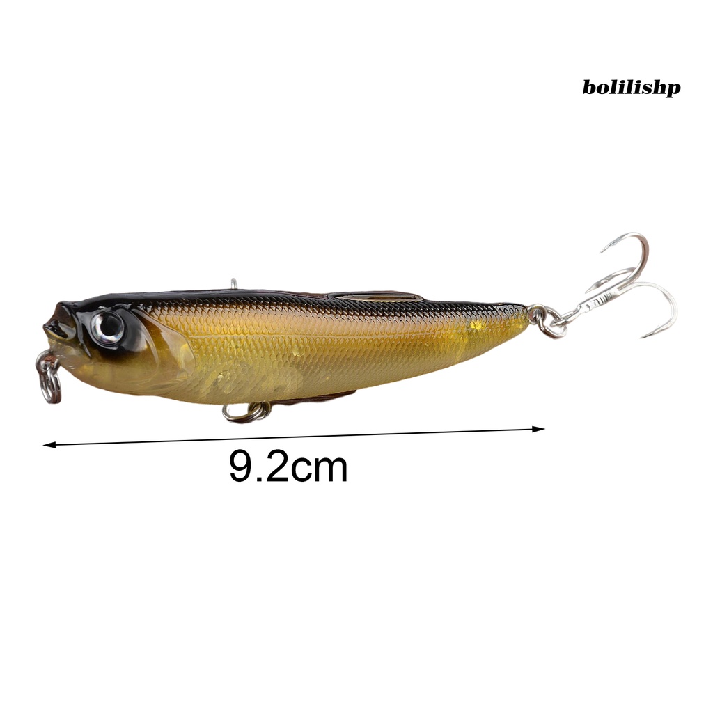 Bo-9g/9.2cm Umpan Pancing Kulit Hidup Simulasi Universal Reusable 3D Fisheyes Ikan Atraksi Compact Super Long Casting Mengambang Pensil Bass Umpan Alat Pancing