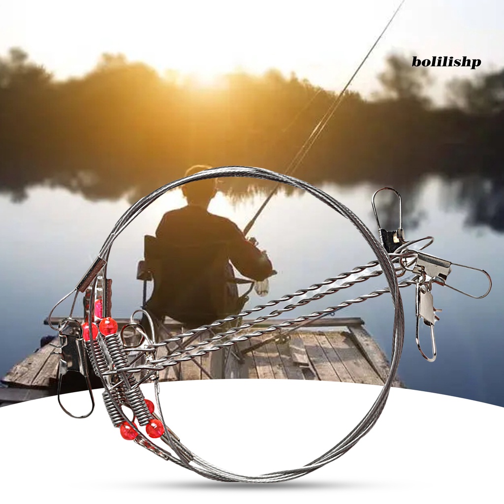 Bo-fishing Rig Non-Deformed Kuat Tarik Laut Memancing Stainless Steel Fishing Tackle Aksesoris Wire Trace Leader Rig Untuk Outdoor