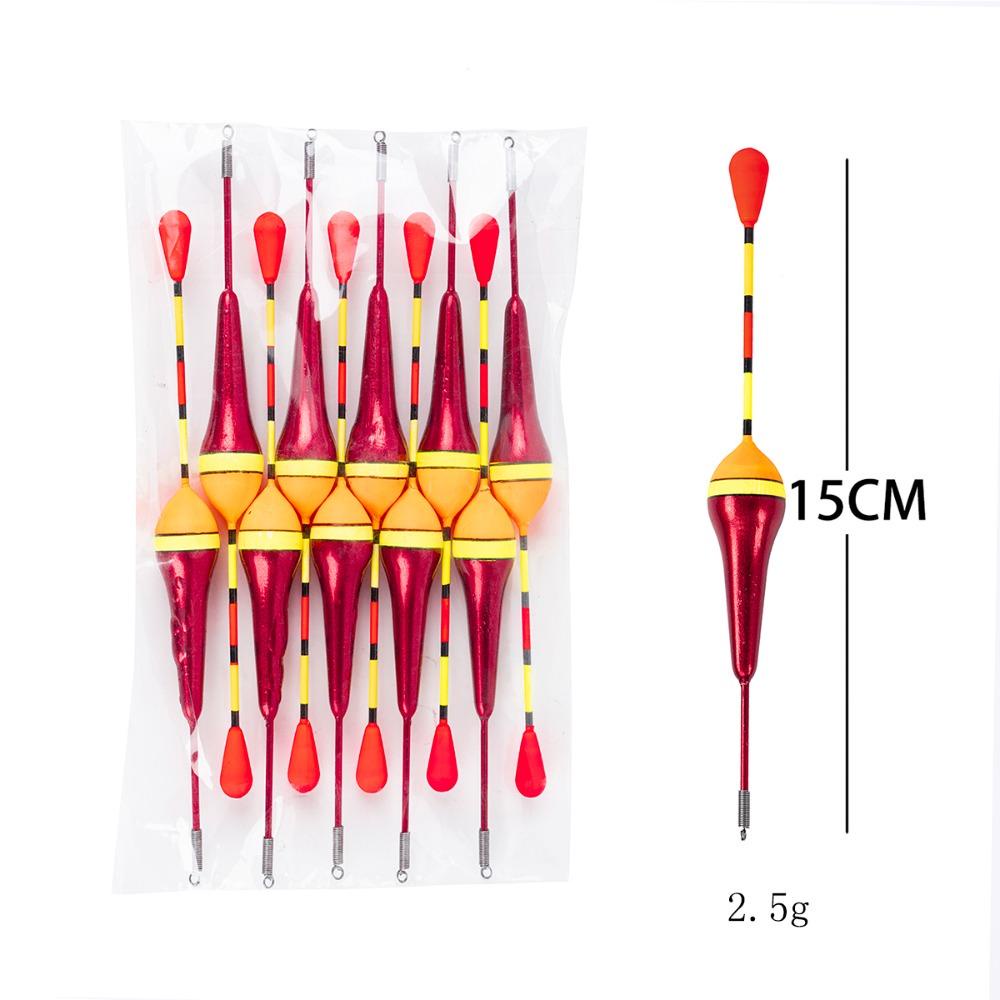 Lanfy Tongkat Bobber Pancing 10Pcs/Lot Memancing Ikan Gurame 4.5 /3/2.5/1.2/0.8/0.6g Aksesoris Memancing Bobber Stick
