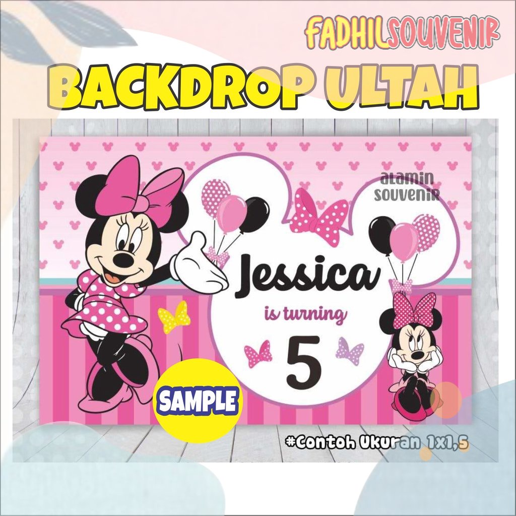 

FDH Banner Spanduk backdrop ultah dekorasi ulang tahun aksesoris ultah custom