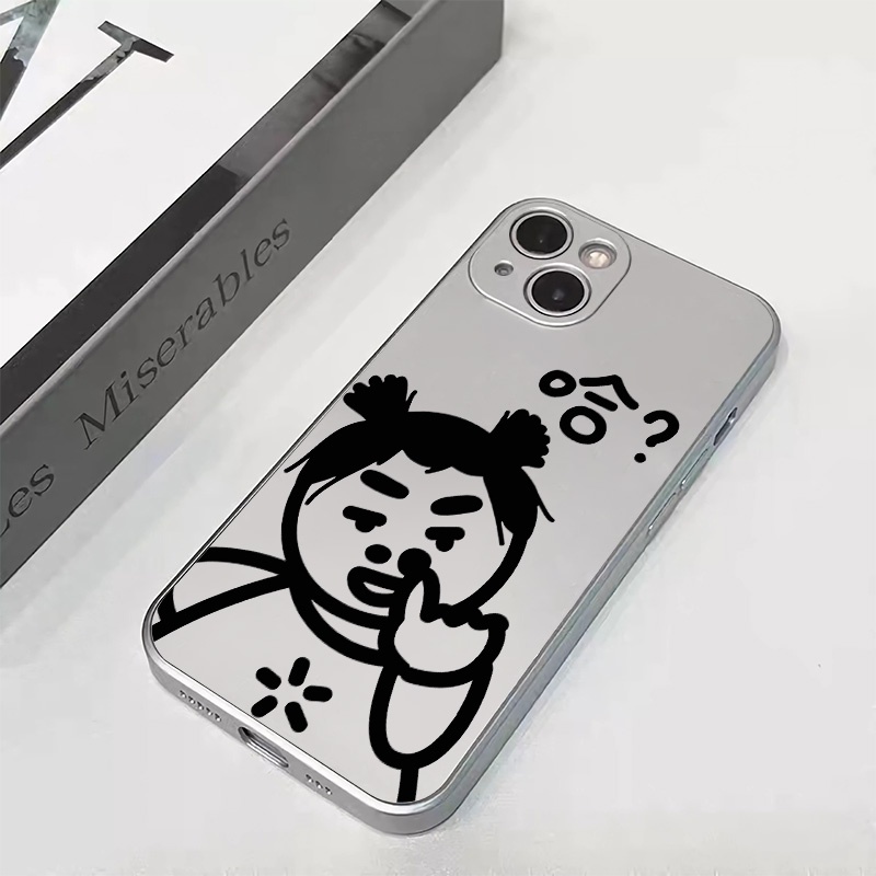 IPHONE Lucu Kupon Soft Electroplate Case Kompatibel Untuk Iphone14 13 12 11 Pro XS Max XR X8+76S Plus Casing Mini TPU Silikon Shockproof Phone Cover