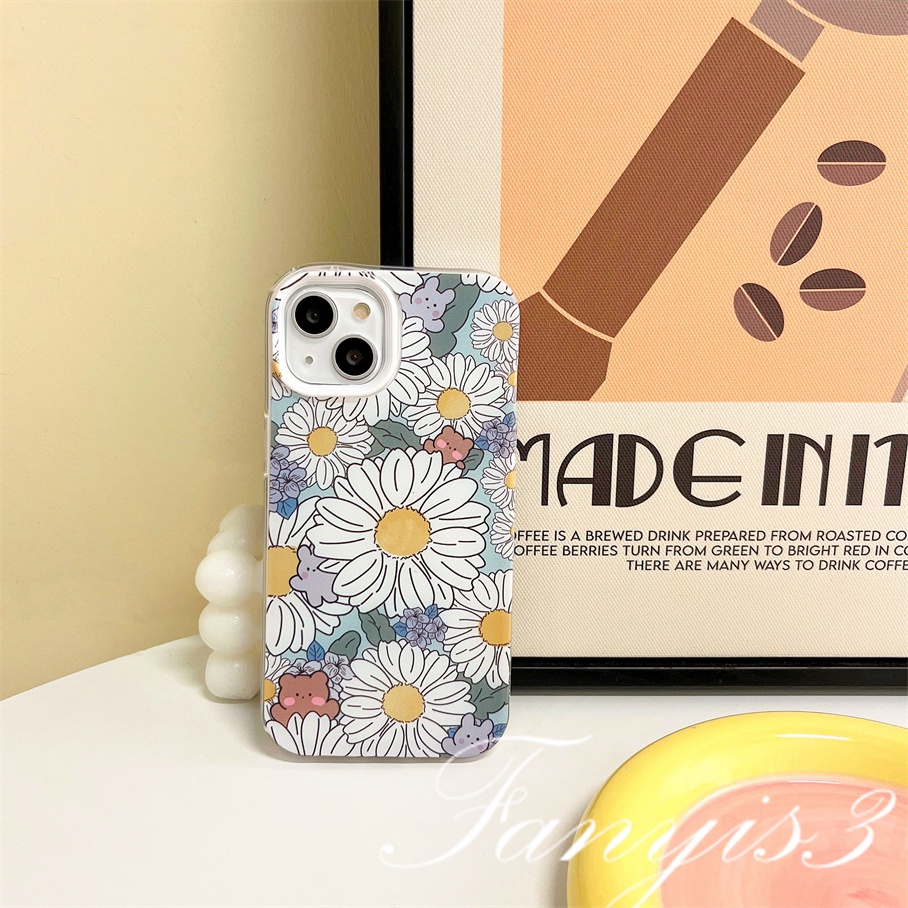 Samsung A14 A04 A04s A23 A33 A13 A53 A03 A03s A02s A73 A12 A22 A52 A52s A51 A71 A32 A50 A30s A50s A70 A31 A11 Rabbit Bear Tulip 3in1 Phone Case Soft Sarung Pelindung