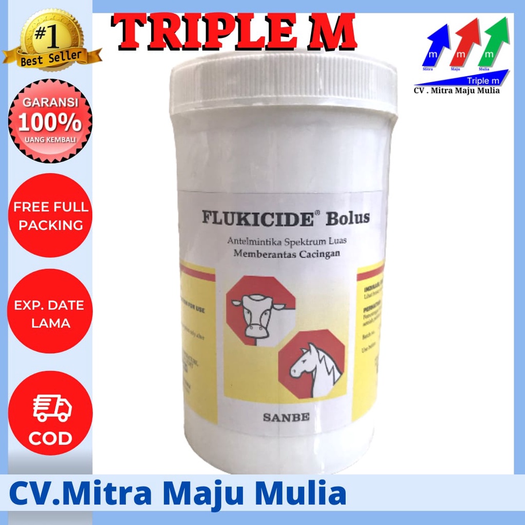 FLUKICIDE 12 BOLUS FLUKICIDE 42 BOLUS Obat Cacing Berspektrum Luas SANBE