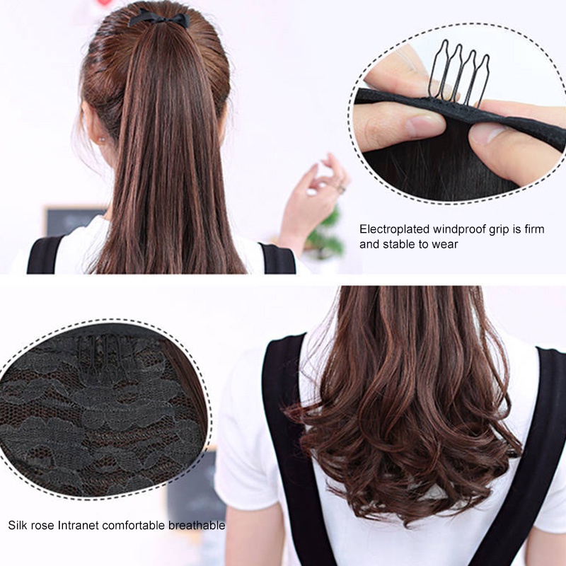 Wig Ponytail Anak -Anak dan Kuncir Kuncir Jendak Bahan Sintetis Dengan Klip - SG