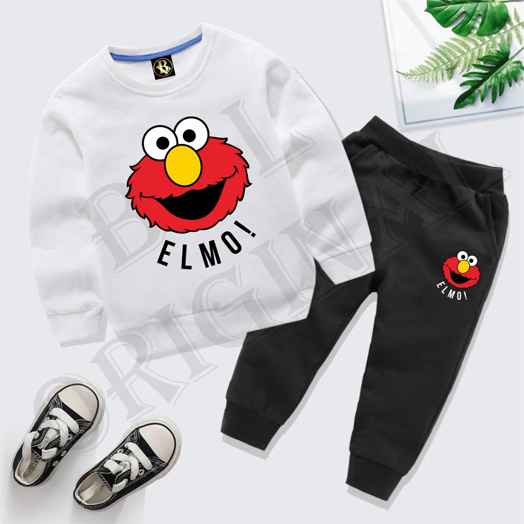 bisa byr d tempat/ BS/COD/SETELAN ELMO ANAK ANAK 1-7 TAHUN//REALPIC//GOOD QUALITY