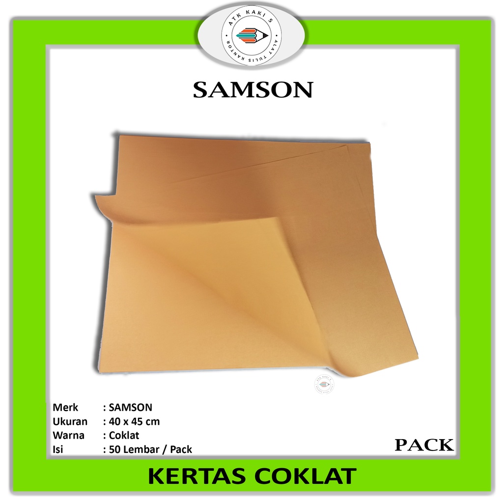

SAMSON - Kertas Samson Coklat Premium Ukuran 40 x 45cm - Pack