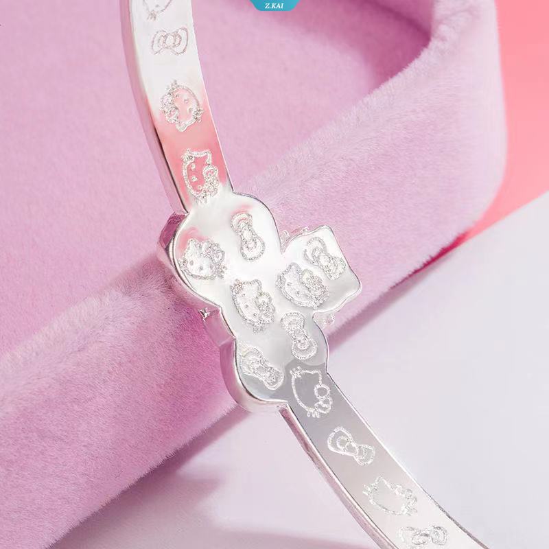 Sanrio Hello Kitty Bangle Kawaii Fashion Gelang Lucu Kartun Orang Tua-Anak Model Simpul Kupu-Kupu Bangle Gadis Hadiah Manis [ZK]