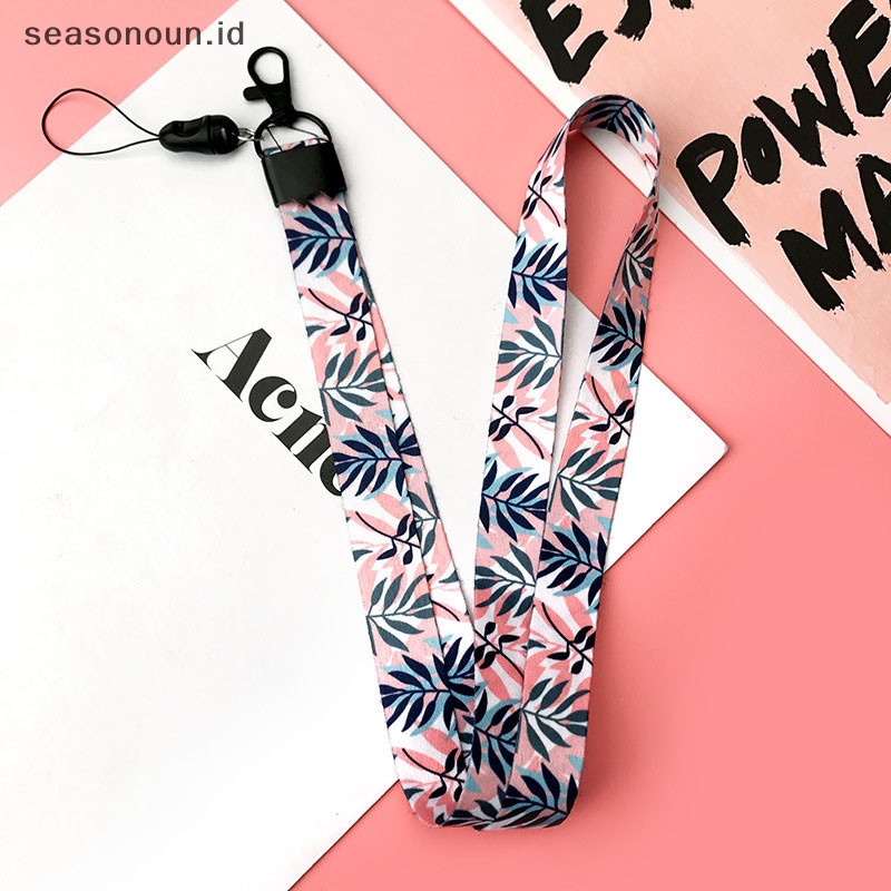 Seasonoun leaves neck strap lanyards Untuk Kunci id card phone straps holder diy Tali Gantung lariat lanyard.